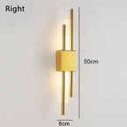 Nordic LED Wall Lamp Modern Metal Acrylic Wall Sconce Up Down Light Black Gold Finish