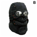 Thermal Windproof Face Covering Beanie Soft Cotton Polyester Blend Winter Hat