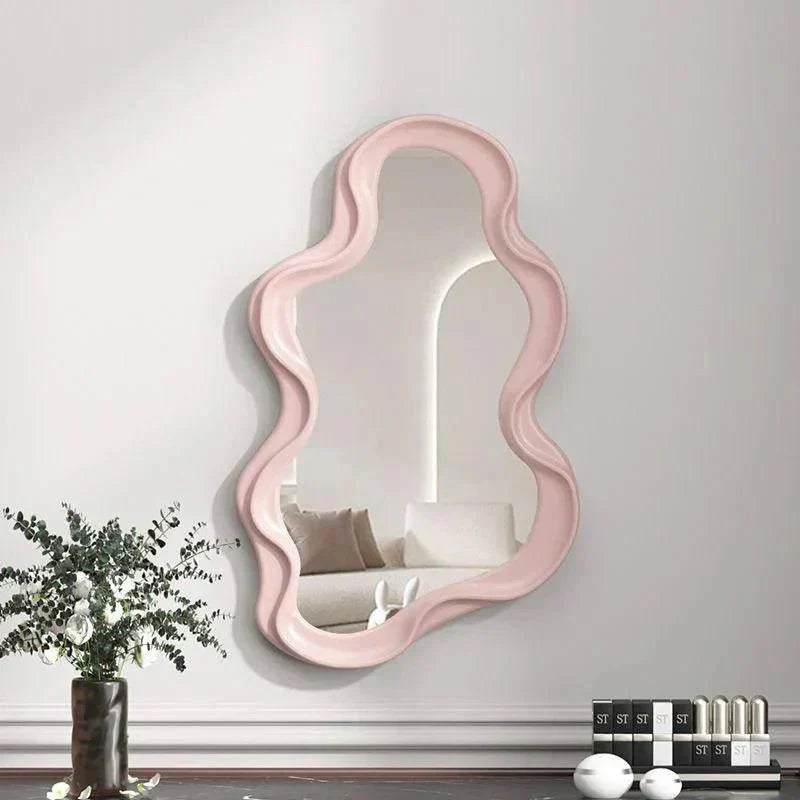 Spiegelia Cloud-Shaped Decorative Wall Mirror ABS Material 26x41 cm for Living Room Bedroom Bathroom