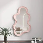 Spiegelia Cloud-Shaped Decorative Wall Mirror ABS Material 26x41 cm for Living Room Bedroom Bathroom