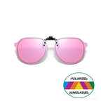 Polarized Clip-On Sunglasses with UV400 Lenses Flip-Up Mechanism Universal Fit for Glasses