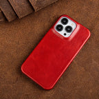 RoyalLeather Handmade Genuine Cowhide Leather iPhone Case Slim Protective Cover