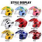 Kids Motocross Helmet Full Face ABS Lightweight Adjustable Straps Ages 3-9 Blaze Colors