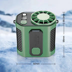 Portable Waist Fan with 5000mAh Battery, Hands-Free Neck and Belt Clip Fan with LED Light and Power Bank
