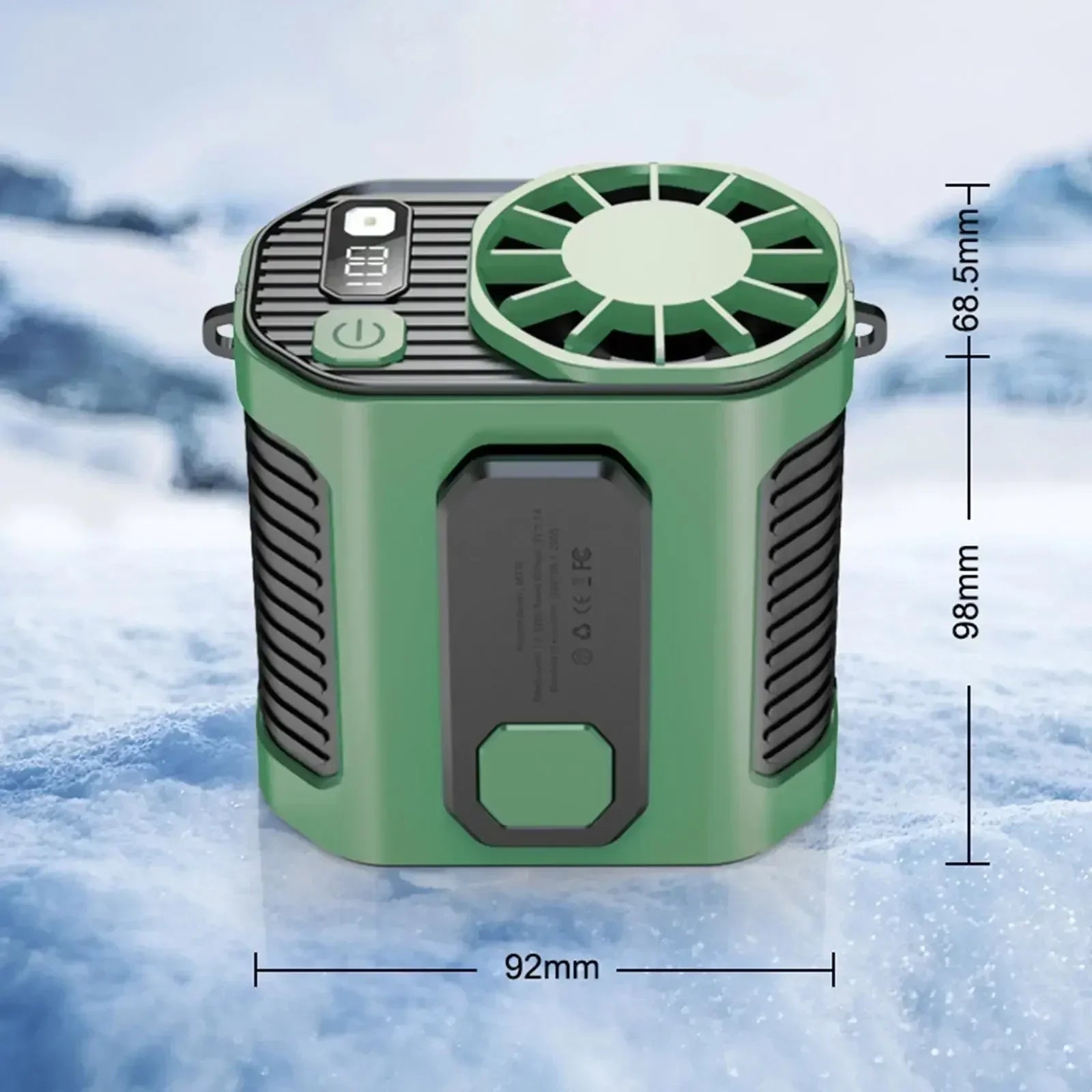 Portable Waist Fan with 5000mAh Battery, Hands-Free Neck and Belt Clip Fan with LED Light and Power Bank