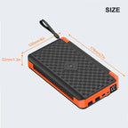 Solar Fast Charging Portable Power Bank 20000mAh Large Capacity Solar Charger with Compass and Lanyard