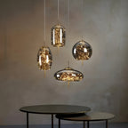CrystalBeam Modern LED Pendant Light Star Design Glass Dimmable Cord Pendant Lamp