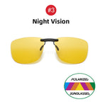 Clip-On Polarized Sunglasses UV400 with Square Frame for Prescription Glasses Driving Outdoor