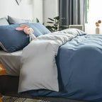Reversible Bedding Set Soft Breathable Duvet Cover 78x90 Inch Scandinavian Design