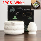 Japanese Ceramic Matcha Bowl Set 550ml Green with Pouring Spout and Whisk Holder for Tea Ceremony