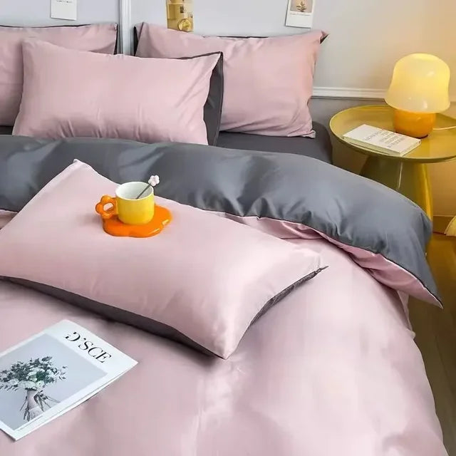 Reversible Bedding Set Soft Breathable Duvet Cover 78x90 Inch Scandinavian Design