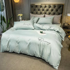 Harrow Luxury Embroidered Duvet Cover Soft Breathable Fabric 86.6x94.5 Inches Multiple Colors