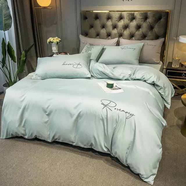 Harrow Luxury Embroidered Duvet Cover Soft Breathable Fabric 86.6x94.5 Inches Multiple Colors