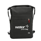 Waterproof Breathable Backpack 25L Roll-Top Closure PVC Mesh for Kayaking Trekking Outdoor Adventures
