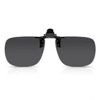 Polarized Clip-On Sunglasses Metal Vintage Square Frame UV400 Lens Glare Protection