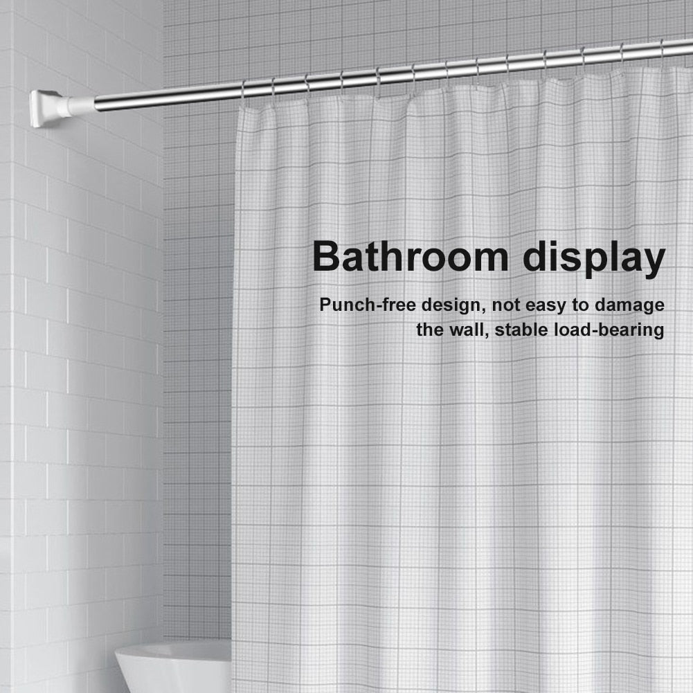 Adjustable Telescopic Clothes Hanger Rod Space Saver Metal Closet Organizer 50-80cm
