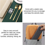 Harrow Stainless Steel Cutlery Set Portable Eco-Friendly Metal Dining Utensils with Certification