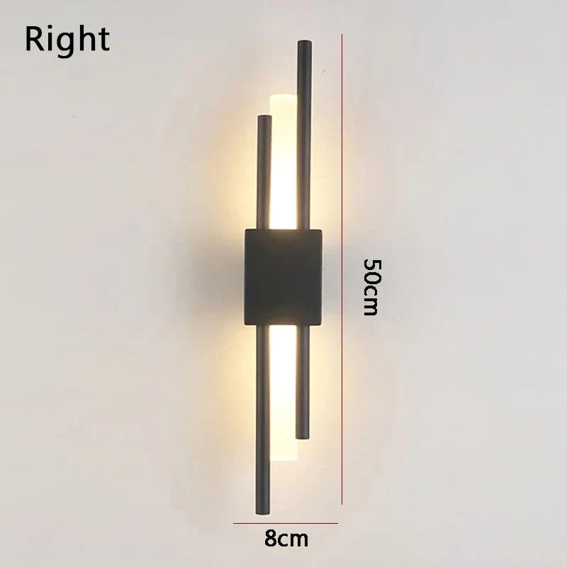 Nordic LED Wall Lamp Modern Metal Acrylic Wall Sconce Up Down Light Black Gold Finish