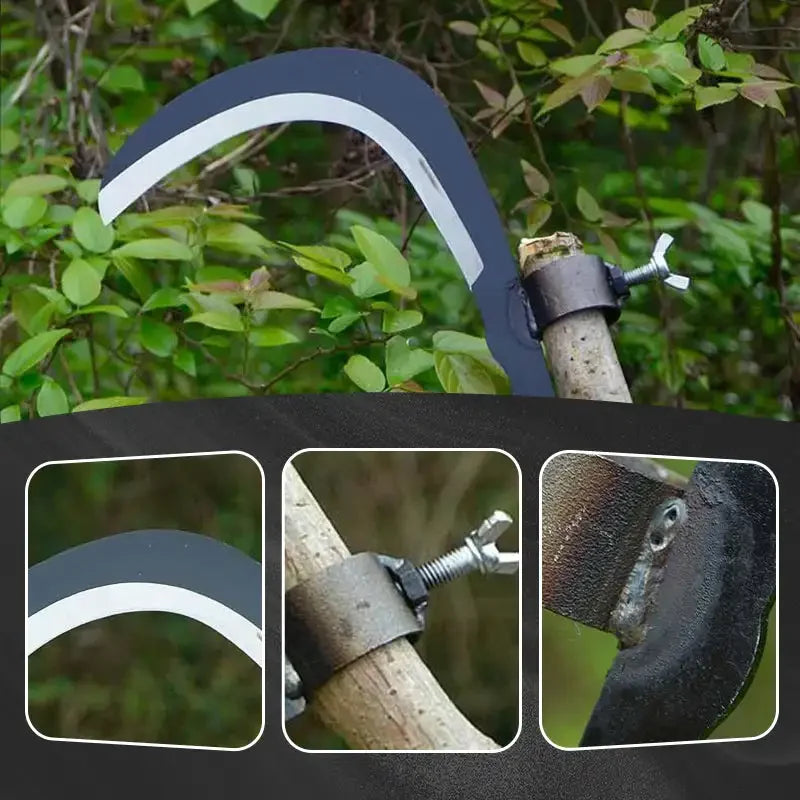Multi-Purpose Steel Sickle Cutter Head Sharp Double-Edged Adjustable Tension