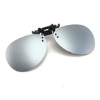 Polarized Clip-On Sunglasses Metal Vintage Square Frame UV400 Lens Glare Protection