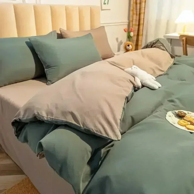 Reversible Bedding Set Soft Breathable Duvet Cover 78x90 Inch Scandinavian Design