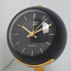 Minimalist Scandinavian Desk Clock Silent Quartz Movement Glowing Hands Metal Plastic Compact Design