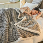 Cozy Flannel Blanket Soft Breathable Warm Throw for Couch and Bed Autumn Comfort