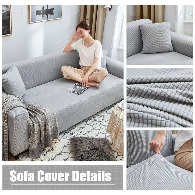 Sofa Cover Non-Slip Jacquard Fabric Machine Washable Protective Couch Wrap in Multiple Sizes and Colors