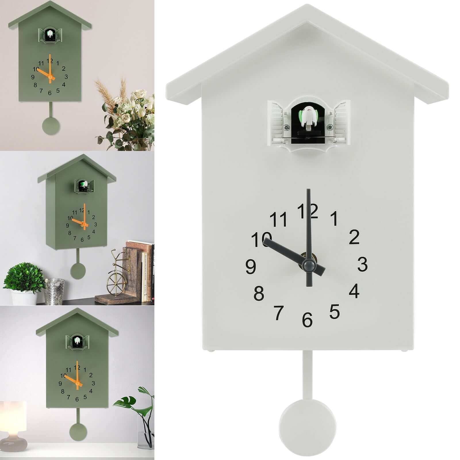 Harrow Contemporary Cuckoo Quartz Wall Clock Recycled Plastic Modern Design 25cm