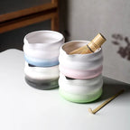 Japanese Ceramic Matcha Bowl Set 550ml Green with Pouring Spout and Whisk Holder for Tea Ceremony