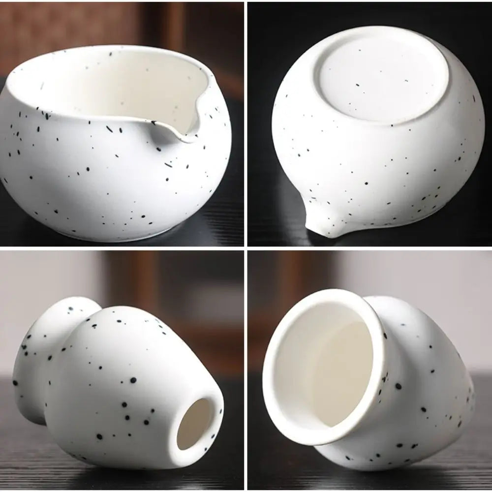 Ceramic Matcha Bowl with Pouring Spout 13.5cm Traditional Japanese Green Tea Chawan