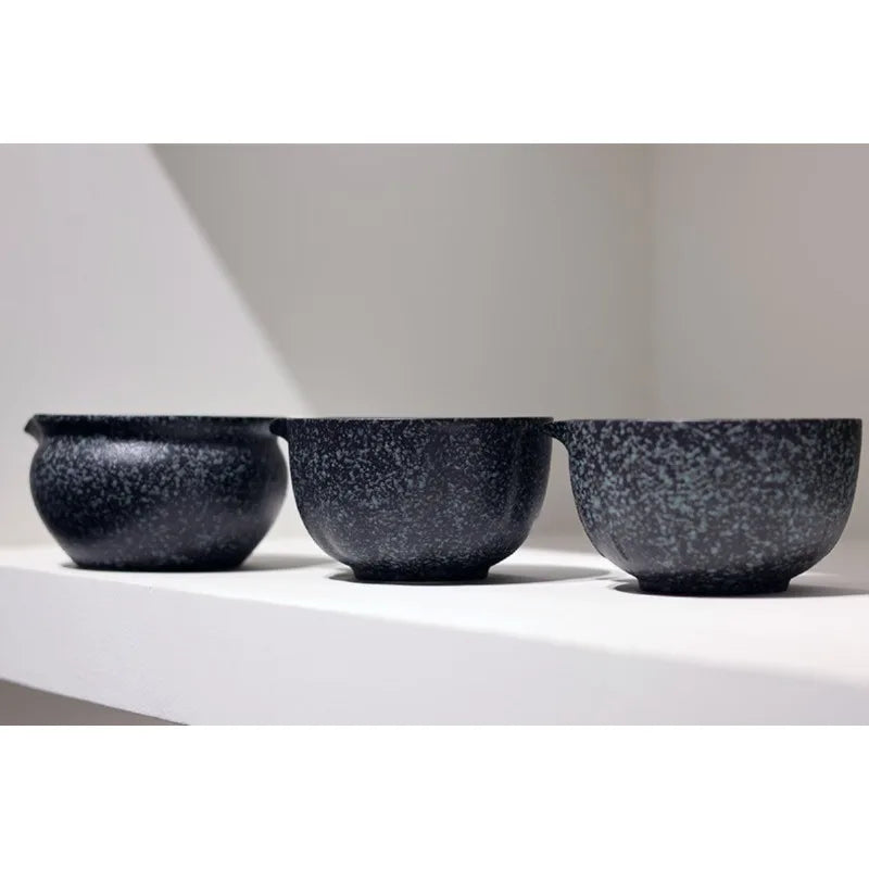 Matcha Bowl Set Ceramic and Bamboo 6-Piece Traditional Tea Ceremony Kit with 100-Prong Whisk and Scoop