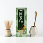 Bamboo Matcha Whisk Set 100-Prong Chasen with Scoop Eco-Friendly Tea Tool