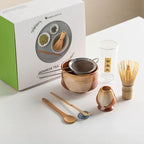 7-Piece Ceramic Matcha Tea Set Green Traditional Bowl Whisk Scoop for Tea Ceremony