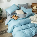 Reversible Bedding Set Soft Breathable Duvet Cover 78x90 Inch Scandinavian Design