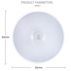 Sticky LED Motion Sensor Mini Night Lamp Round Battery Operated Warm Light