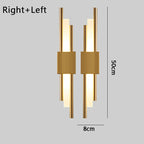 Nordic LED Wall Lamp Modern Metal Acrylic Wall Sconce Up Down Light Black Gold Finish