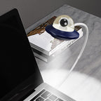 UFO Astronaut Spaceman Flexible LED Night Lamp USB Powered White Light 6000K