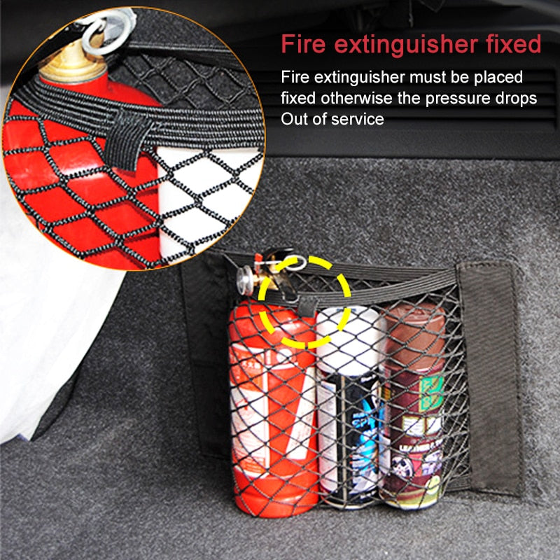 Stretchy Elastic Mesh Car Backseat Organizer Net for Vehicle Storage and Tidiness