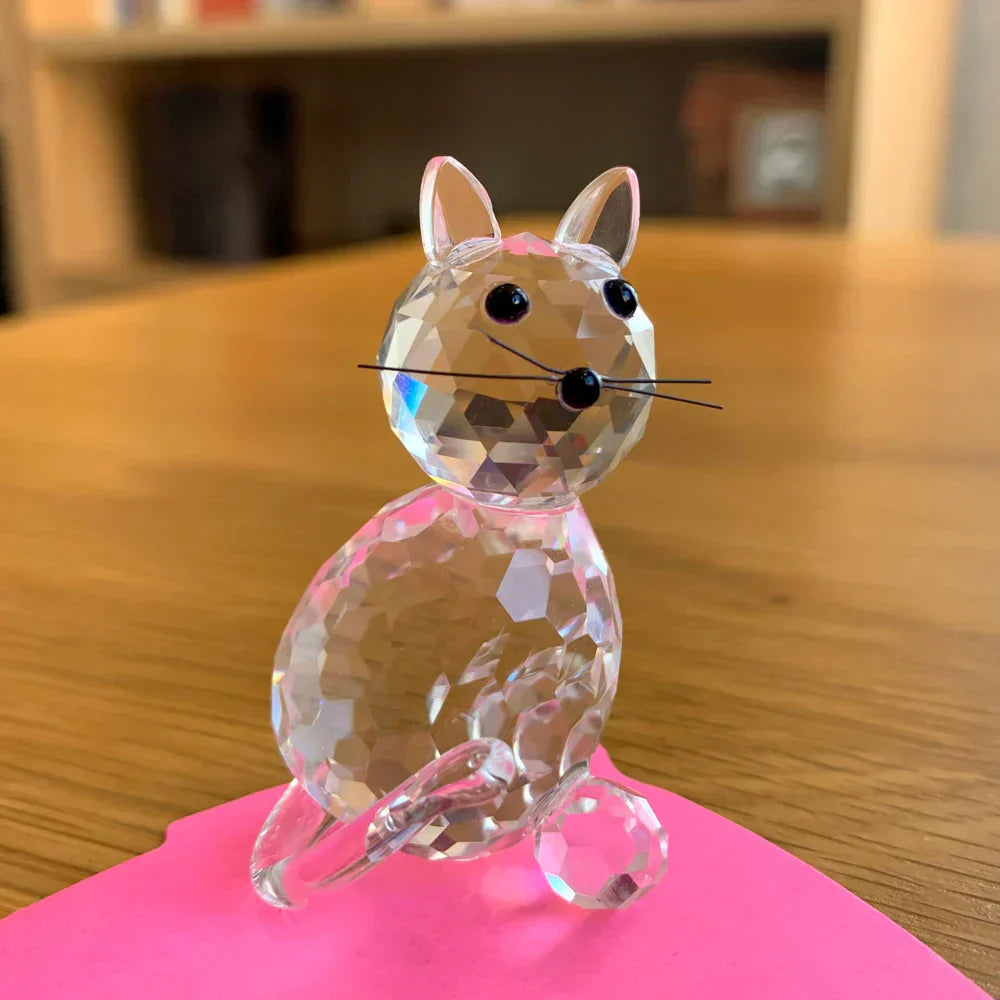 Animal Crystal Paperweight Figurines Modern Decorative Office Desk Accessories