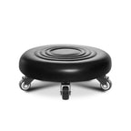 360 Degree Rotating Rolling Stool with PU Leather Cushion and Adjustable Height, Black Blue Red