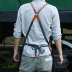 Harrow Leather Belt Apron Fire-Resistant Kitchen Apron with Canvas and Leather Straps