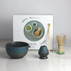 Japanese Matcha Bowl Set Ceramic Ombre Spout with Bamboo Whisk and Scoop Medium Size