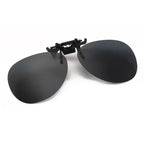 Polarized Clip-On Sunglasses Metal Vintage Square Frame UV400 Lens Glare Protection