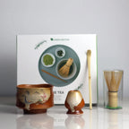 Ceramic Matcha Tea Set with Bamboo Whisk 4-Piece Traditional Japanese Tea Ceremony Kit Green