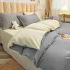 Reversible Bedding Set Soft Breathable Duvet Cover 78x90 Inch Scandinavian Design