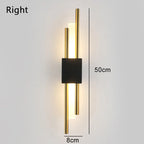 Nordic LED Wall Lamp Modern Metal Acrylic Wall Sconce Up Down Light Black Gold Finish
