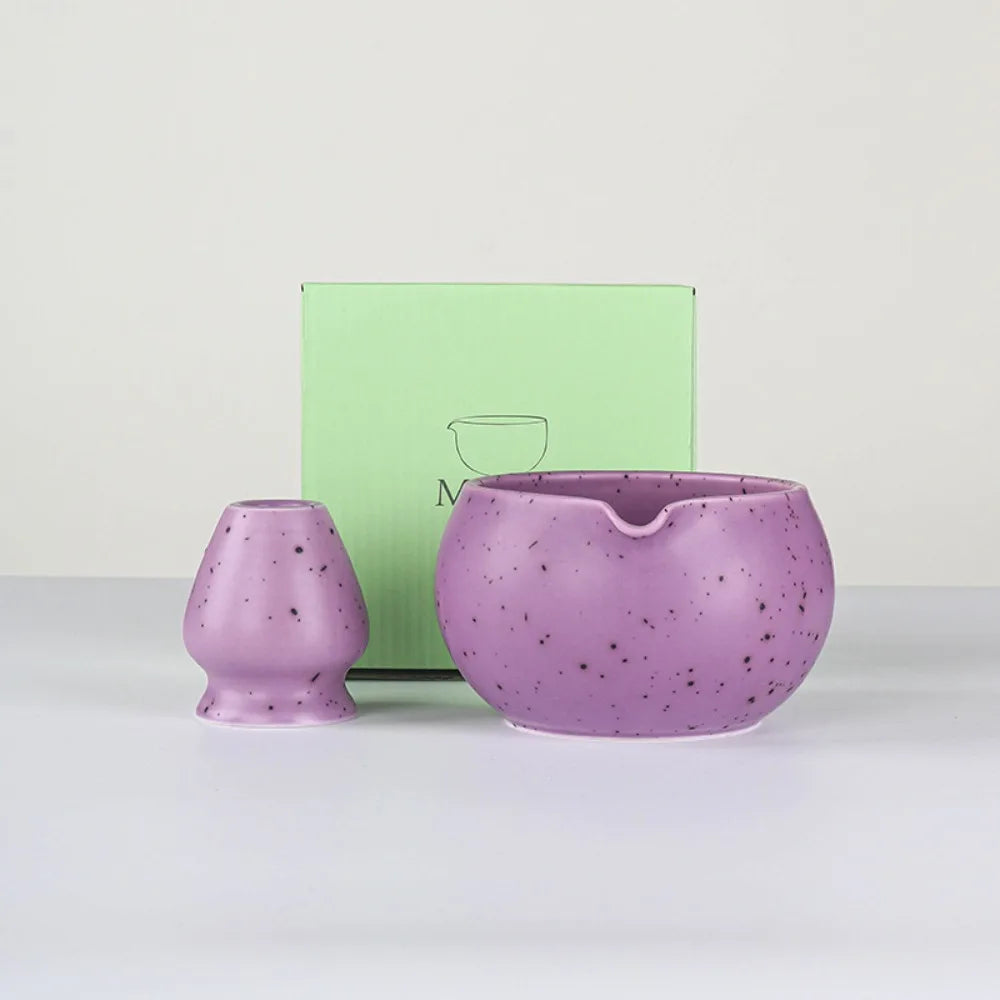 Ceramic Matcha Bowl with Pouring Spout 13.5cm Traditional Japanese Green Tea Chawan