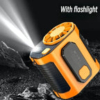 Portable Waist Fan with 5000mAh Battery, Hands-Free Neck and Belt Clip Fan with LED Light and Power Bank
