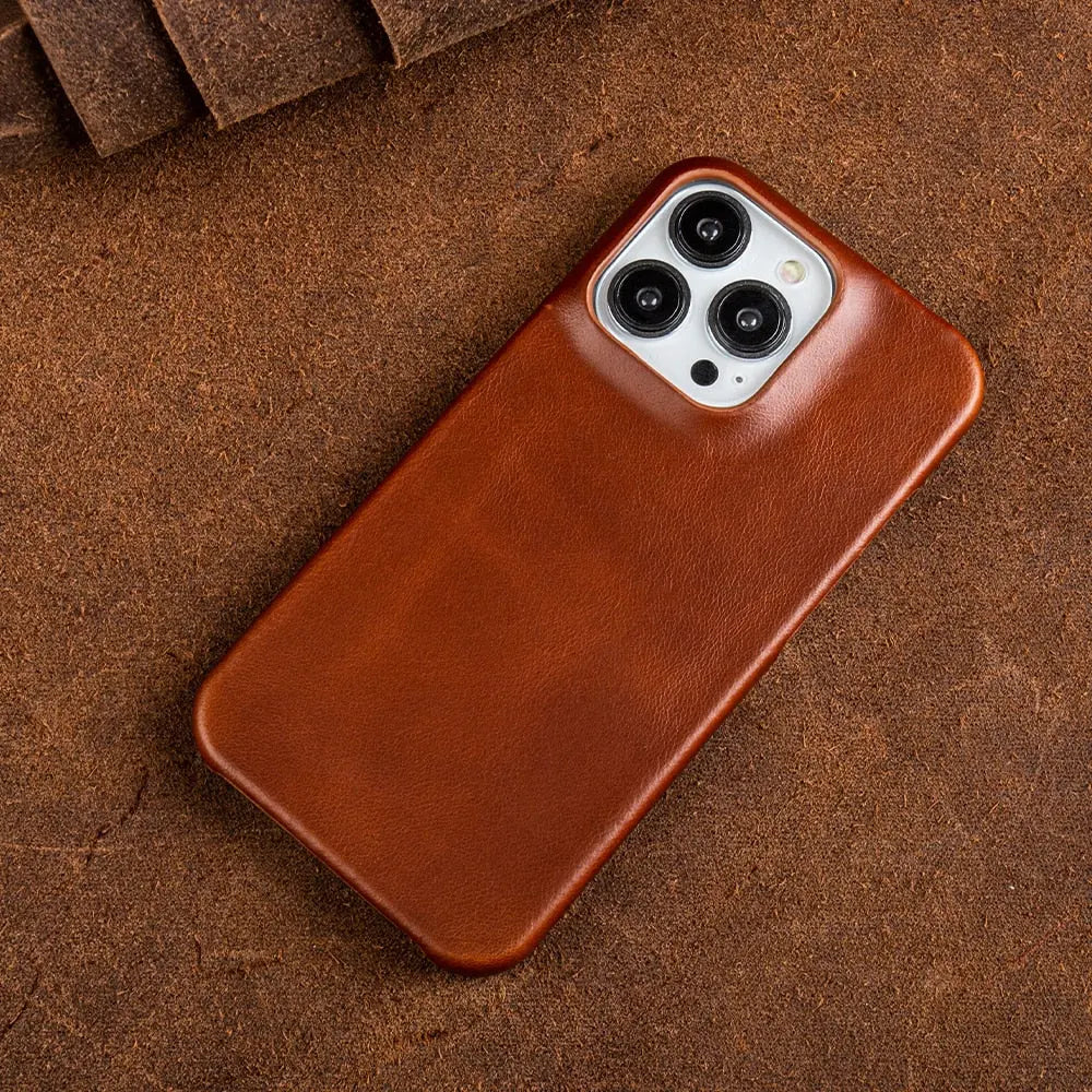 RoyalLeather Handmade Genuine Cowhide Leather iPhone Case Slim Protective Cover